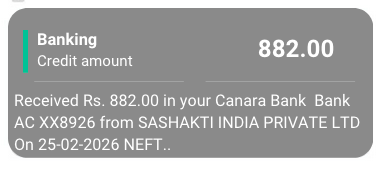 Payment ₹1,250