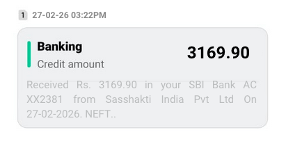 Payment ₹2,500