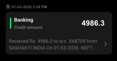 Payment ₹5,600